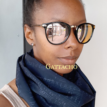 IPA Chart Low Contrast Black Infinity Scarf (heavyweight, half)