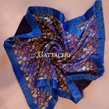 Blue Ombre Texas Wild Flower Baby Blanket