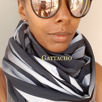 Not-so-basic Stripes Black/White Infinity Scarf (heavyweight, full)