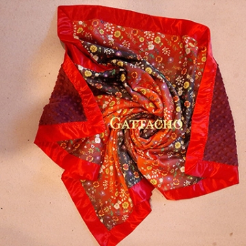 Red Ombre Texas Wild Flower Baby Blanket