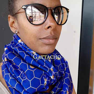Swarmwatch Blue Glow Infinity Scarf (heavyweight, full)