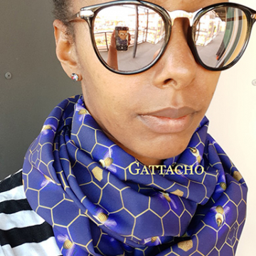 Swarmwatch Blue Glow Infinity Scarf (lightweight, full)